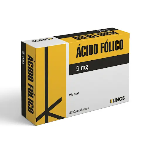 ACIDO FOLICO, 5 MG, 20, TAB, KLINOS 