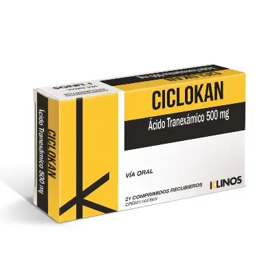 ACIDO TRANEXAMICO, 500 MG, 21, TAB, CICLOKAN 