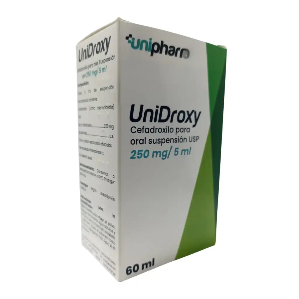 CEFADROXILO, 250 MG / 5 ML, 60 ML, PPS, UNIDROXY 