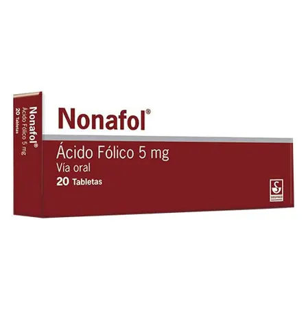 ACIDO FOLICO, 5 MG, 20, TAB, NONAFOL 